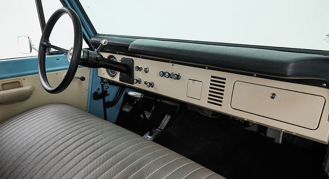 Classic Ford Bronco dashboard