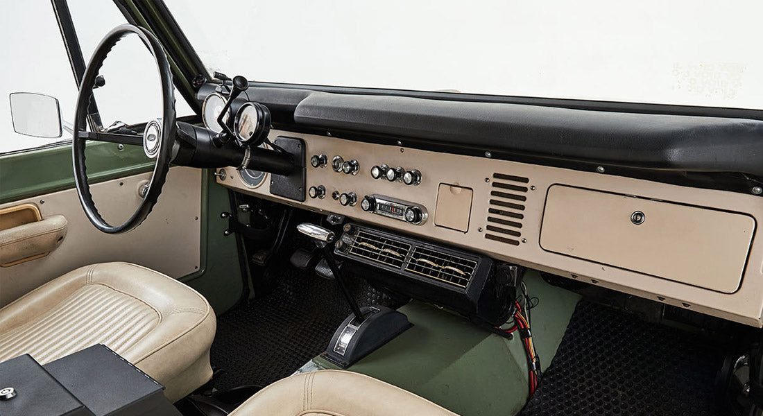 Classic Ford Bronco dashboard