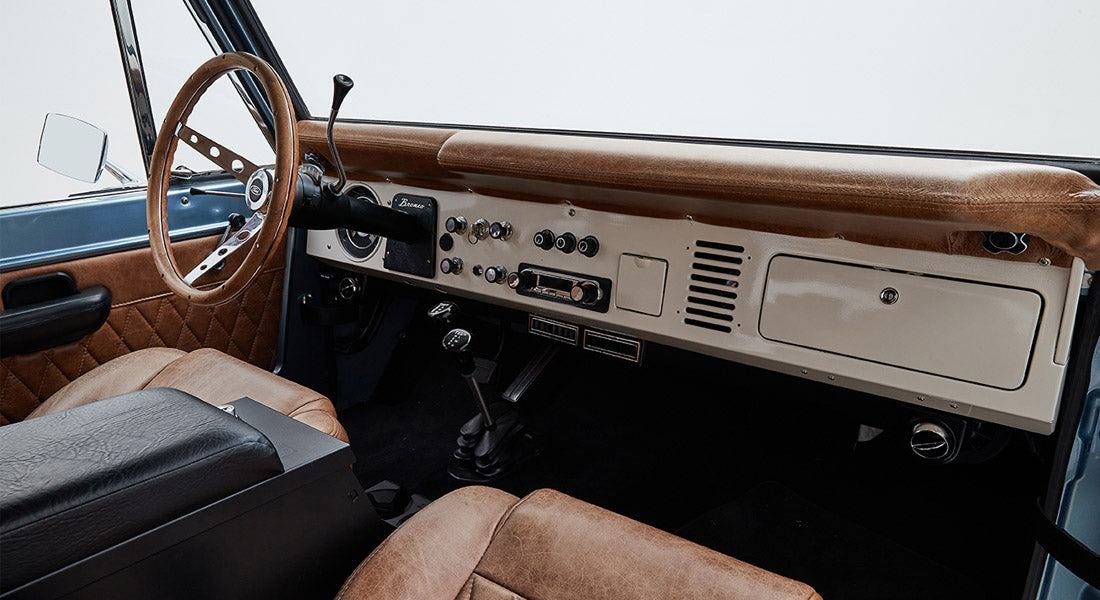 Classic Ford Bronco dashboard