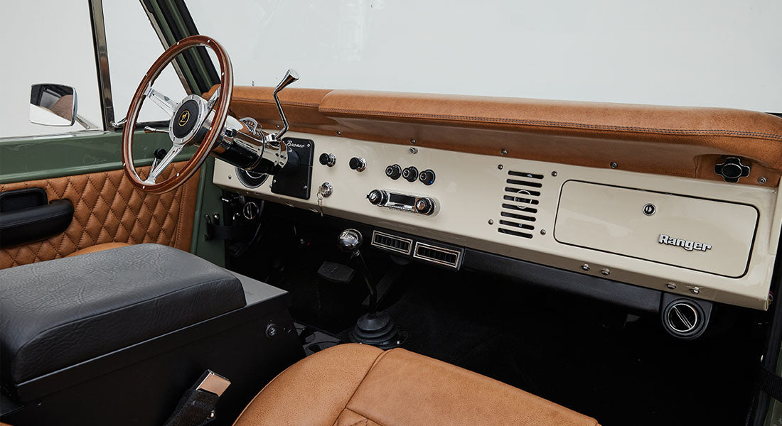 Classic Ford Bronco dashboard