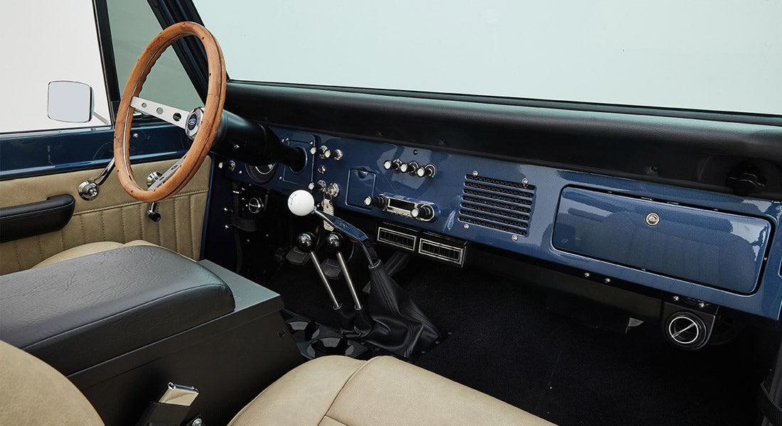 Classic Ford Bronco dashboard