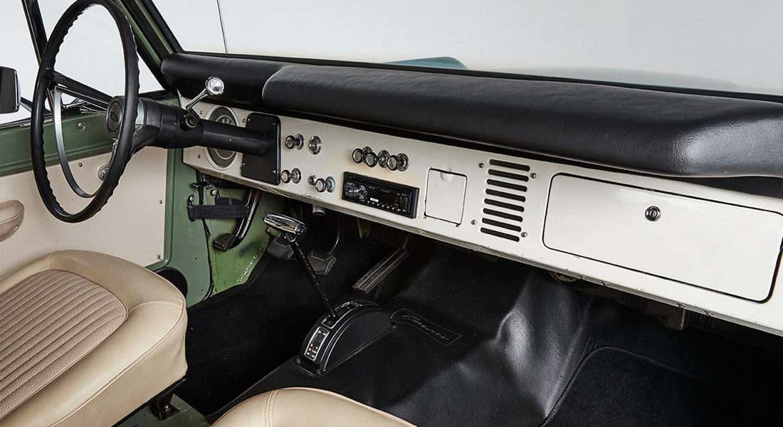 Classic Ford Bronco dashboard