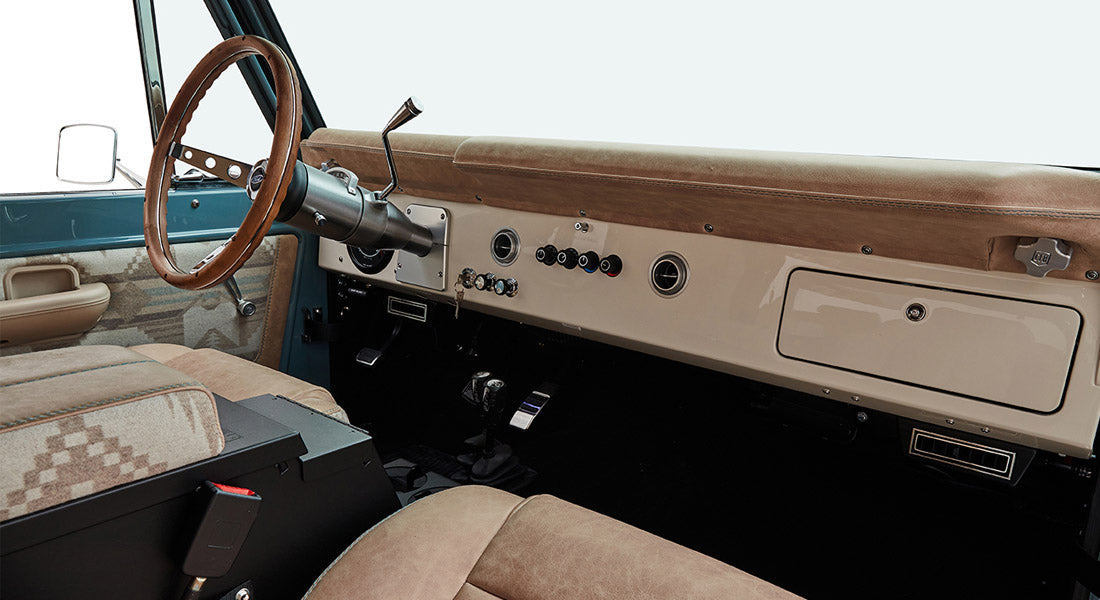 Classic Ford Bronco dashboard