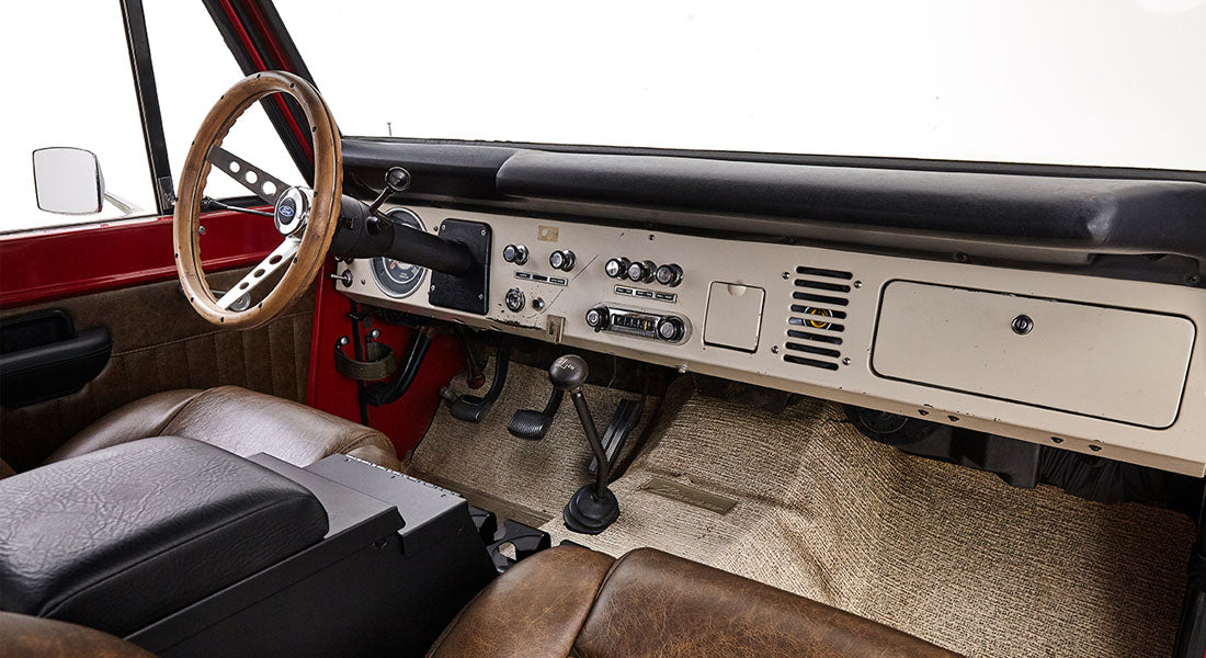 Classic Ford Bronco dashboard