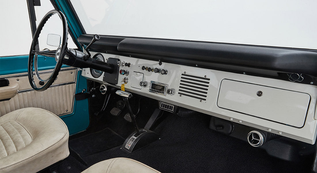 Classic Ford Bronco dashboard