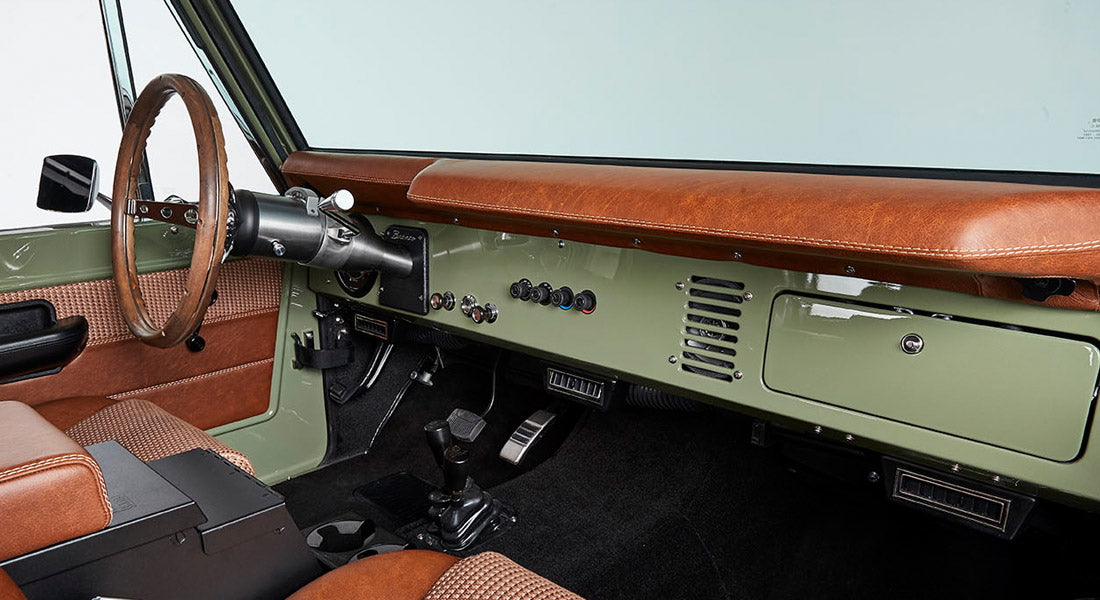 Classic Ford Bronco dashboard