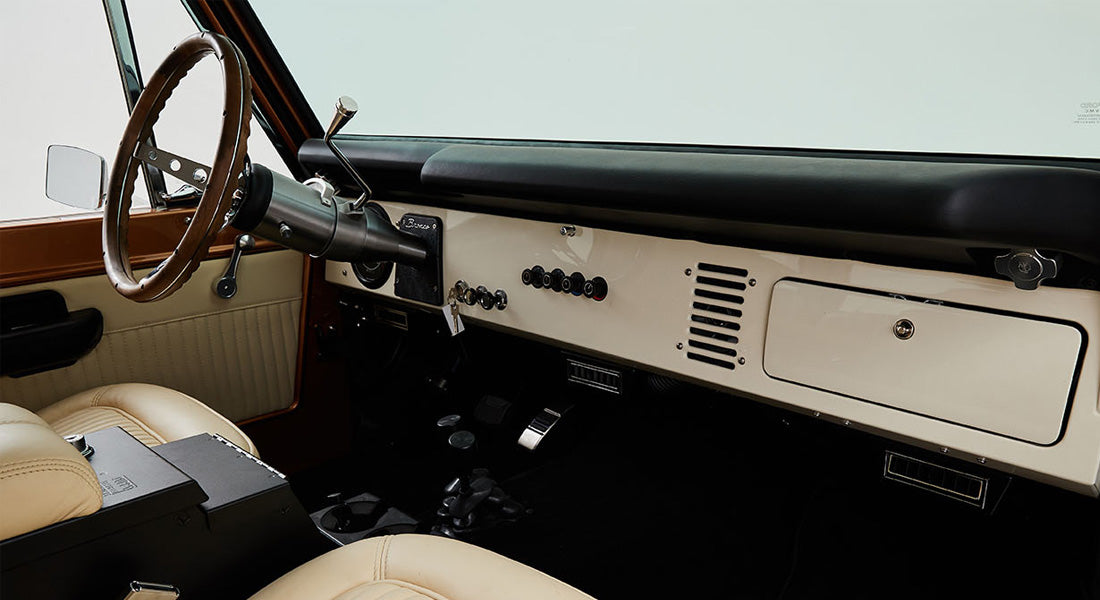 Classic Ford Bronco dashboard