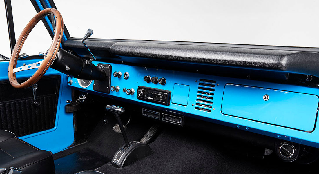 Classic Ford Bronco dashboard