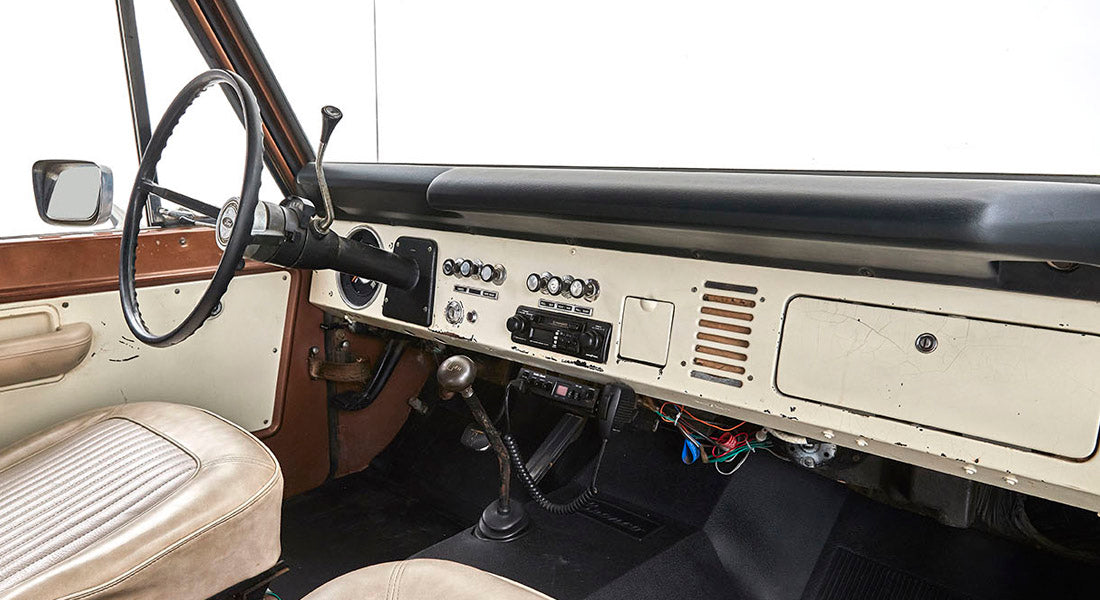Classic Ford Bronco dashboard