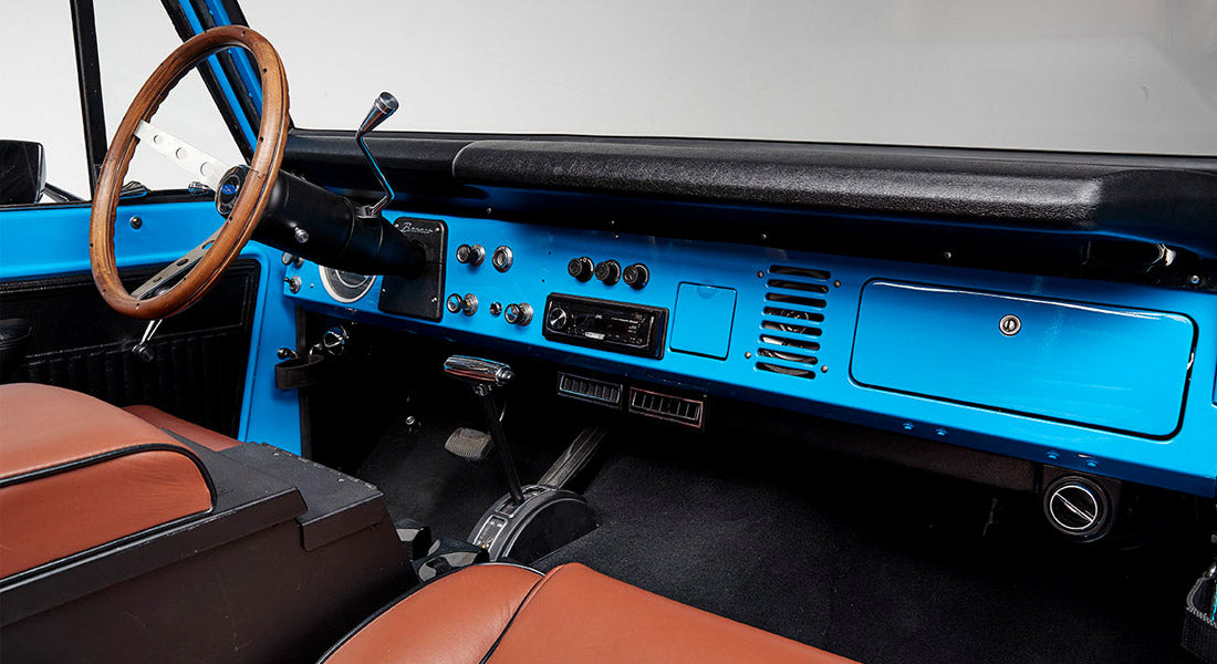 Classic Ford Bronco dashboard
