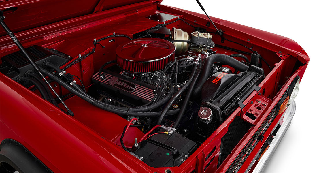 Classic Ford Bronco engine bay