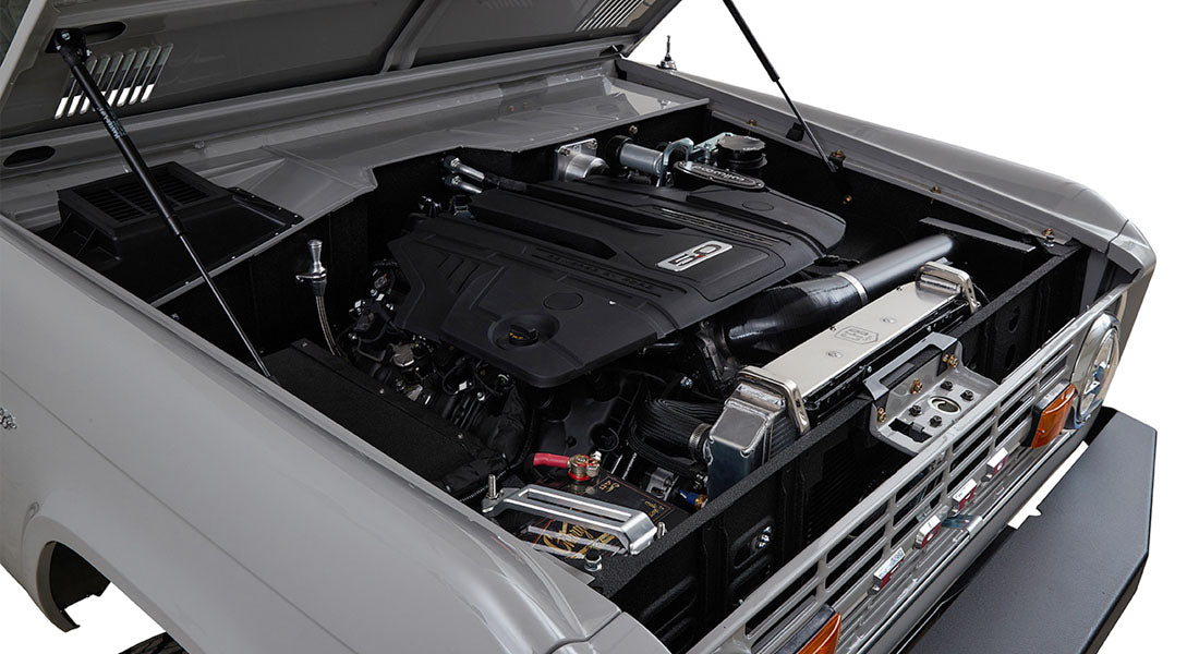 Classic Ford Bronco engine bay