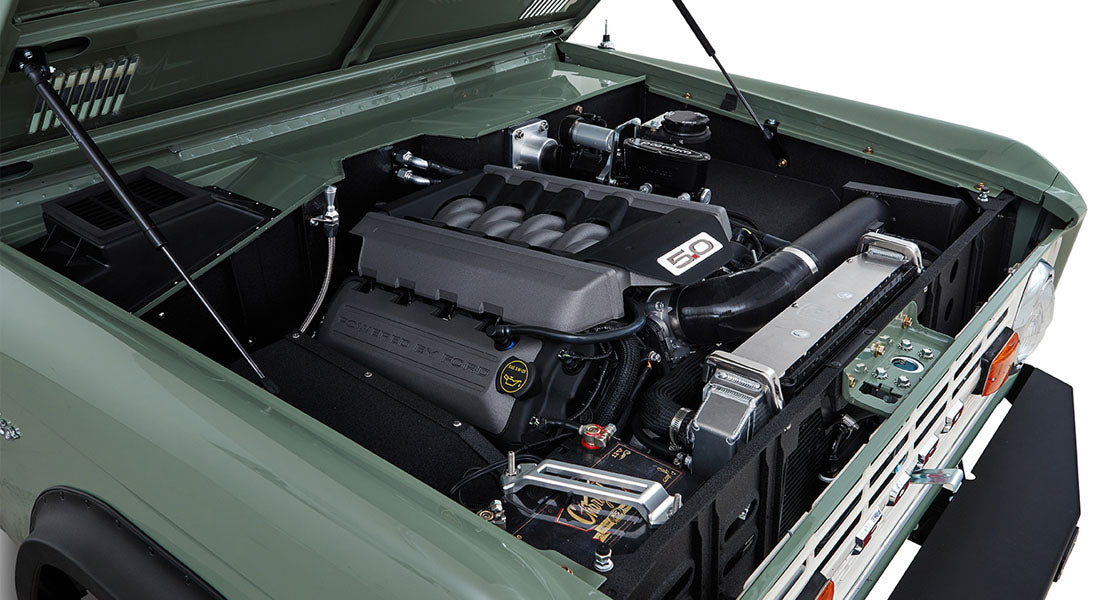 Classic Ford Bronco engine bay