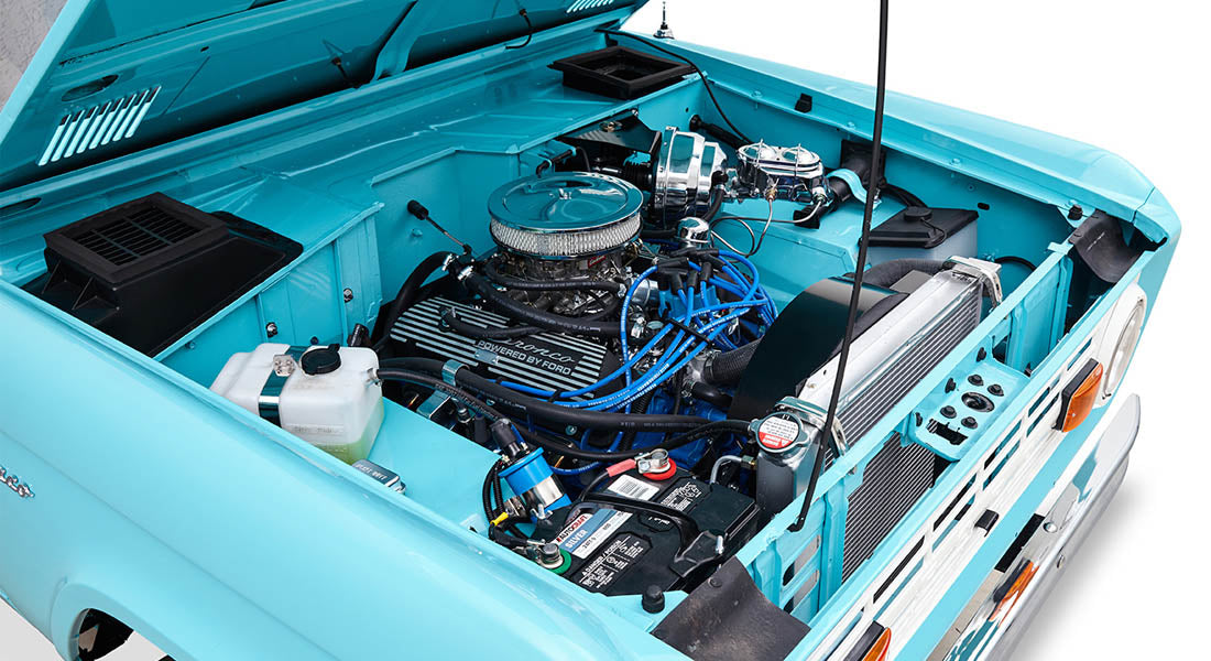 Classic Ford Bronco engine bay