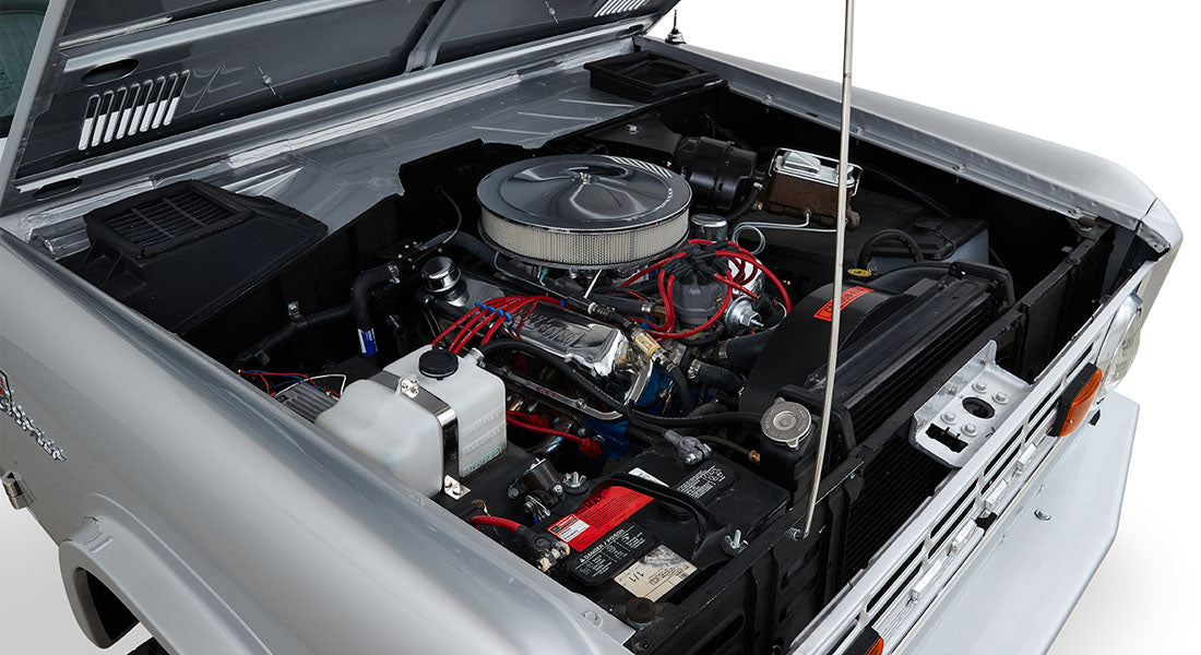 Classic Ford Bronco engine bay