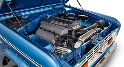 Classic Ford Bronco engine bay