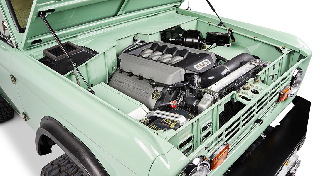 Classic Ford Bronco engine bay