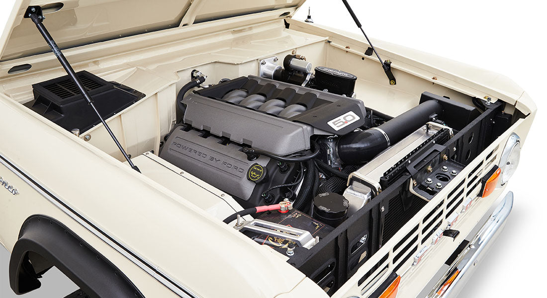 Classic Ford Bronco engine bay