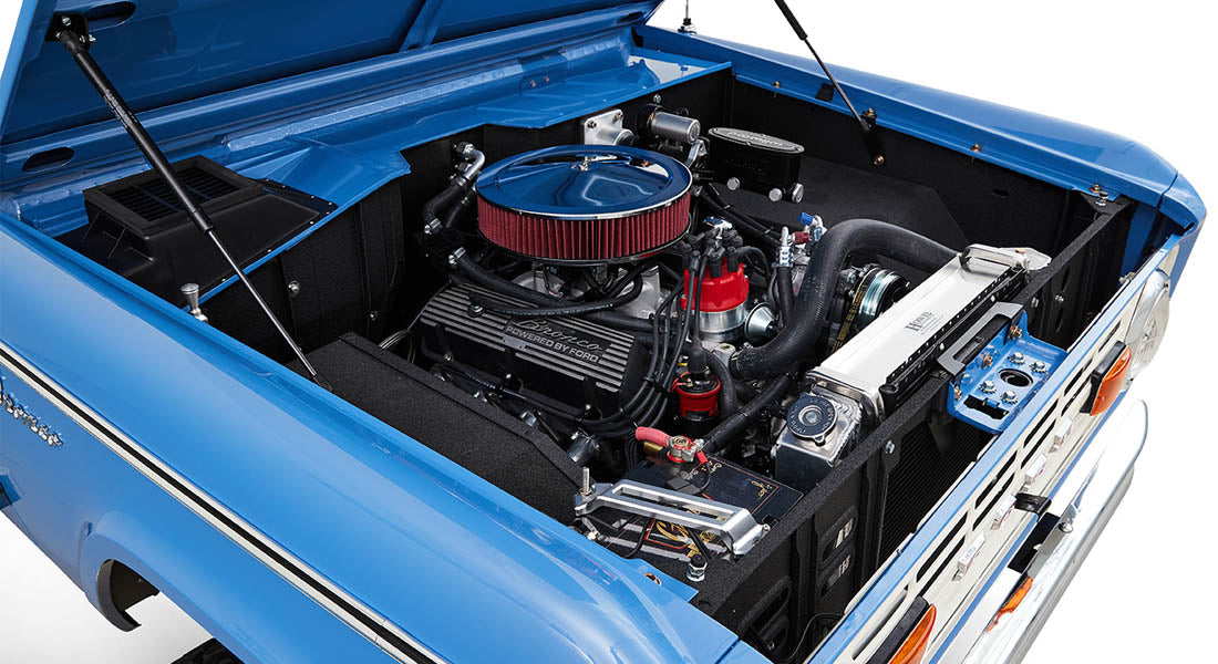 Classic Ford Bronco engine bay