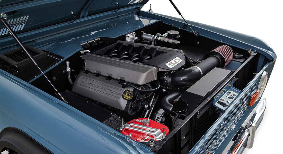Classic Ford Bronco engine bay