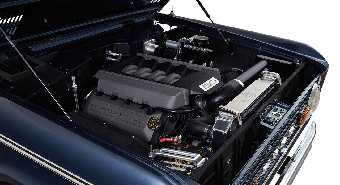Classic Ford Bronco engine bay