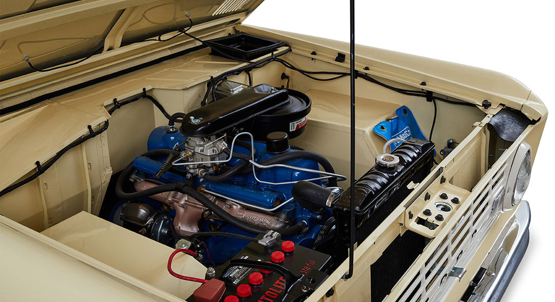Classic Ford Bronco engine bay