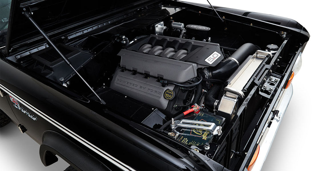 Classic Ford Bronco engine bay