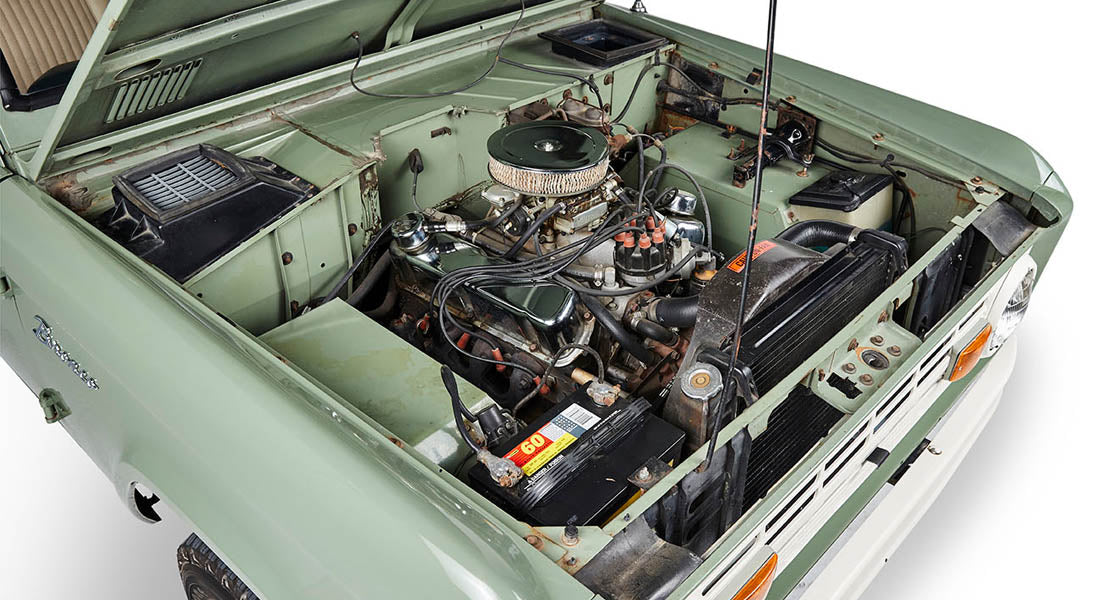 Classic Ford Bronco engine bay