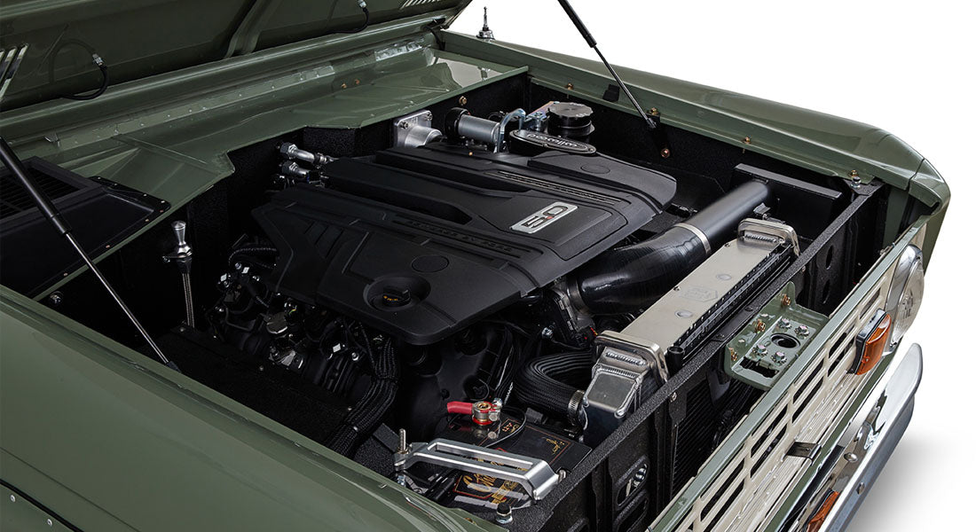 Classic Ford Bronco engine bay