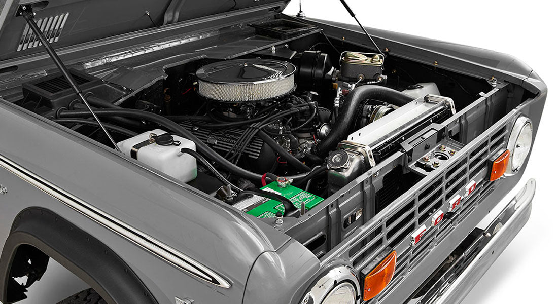 Classic Ford Bronco engine bay