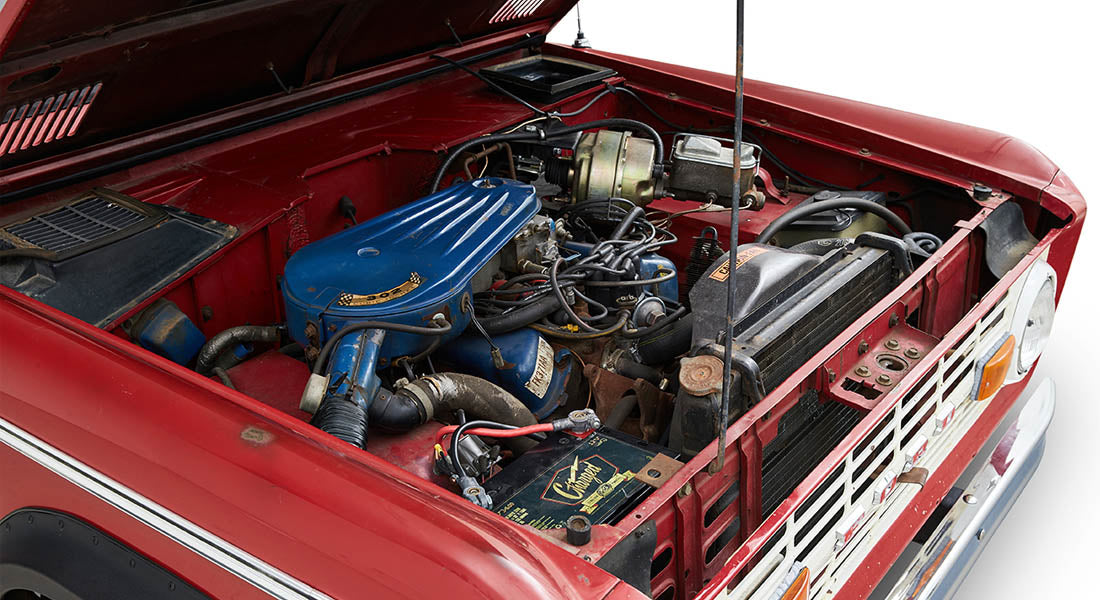 Classic Ford Bronco engine bay