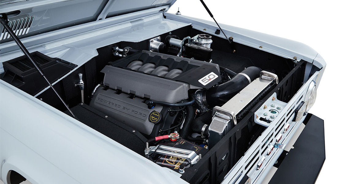 Classic Ford Bronco engine bay