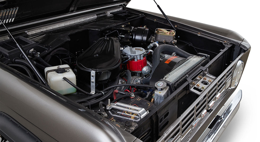 Classic Ford Bronco engine bay