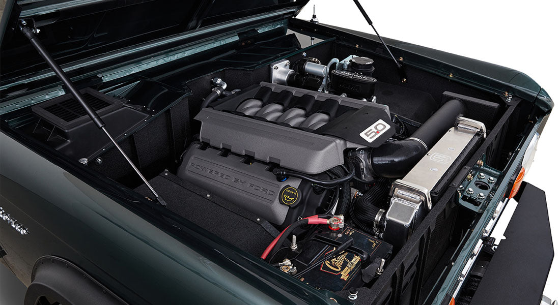 Classic Ford Bronco engine bay