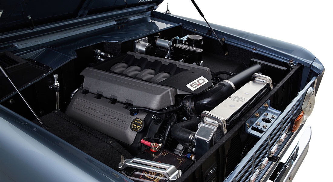 Classic Ford Bronco engine bay