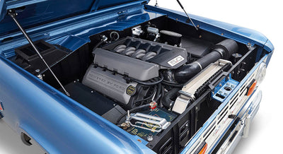 Classic Ford Bronco engine bay