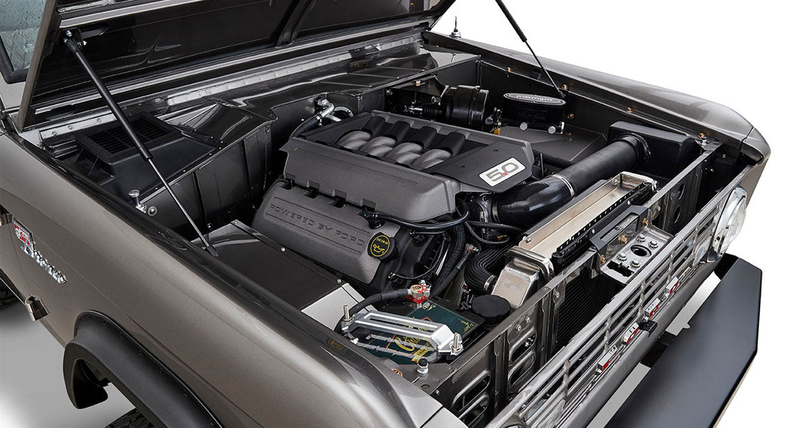 Classic Ford Bronco engine bay