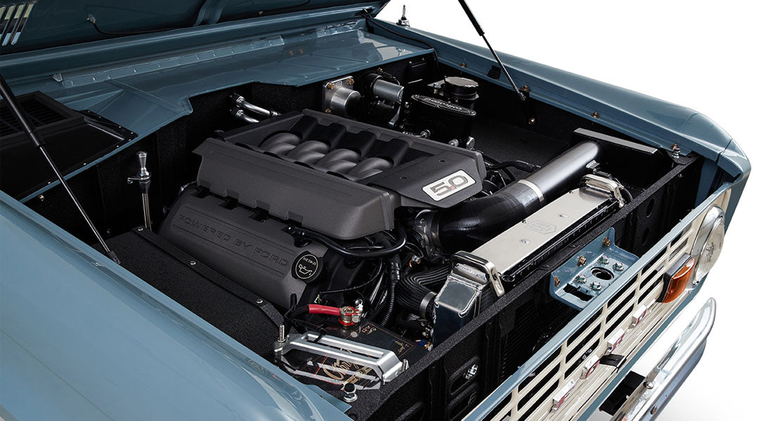 Classic Ford Bronco engine bay
