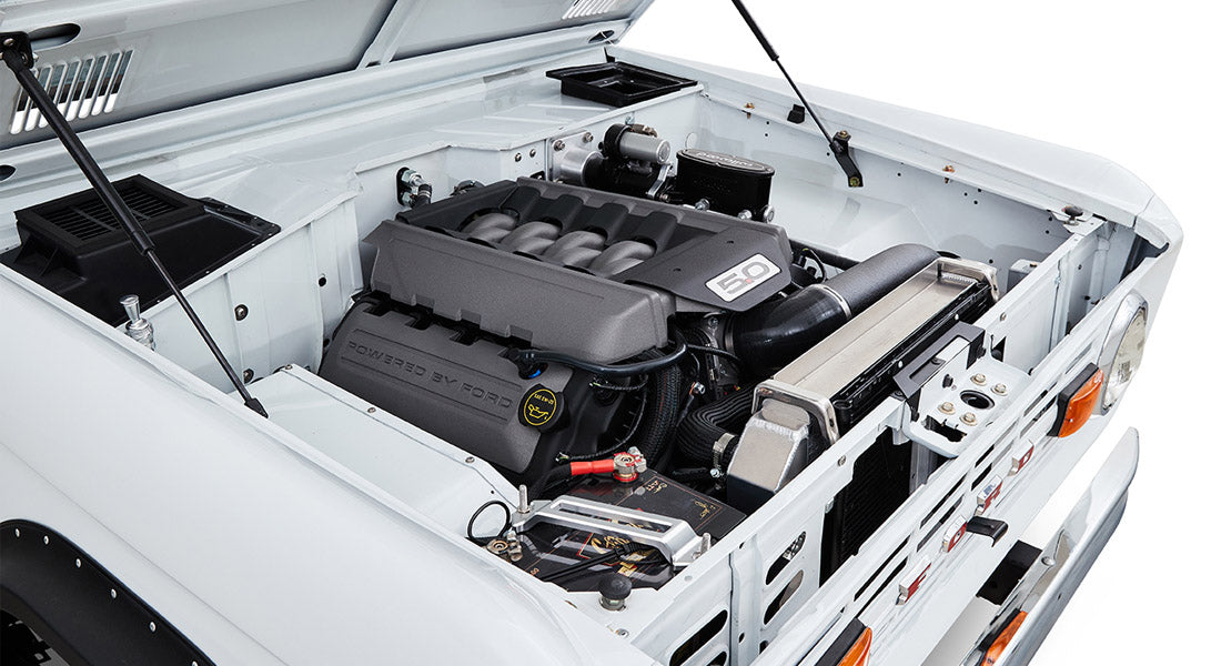 Classic Ford Bronco engine bay