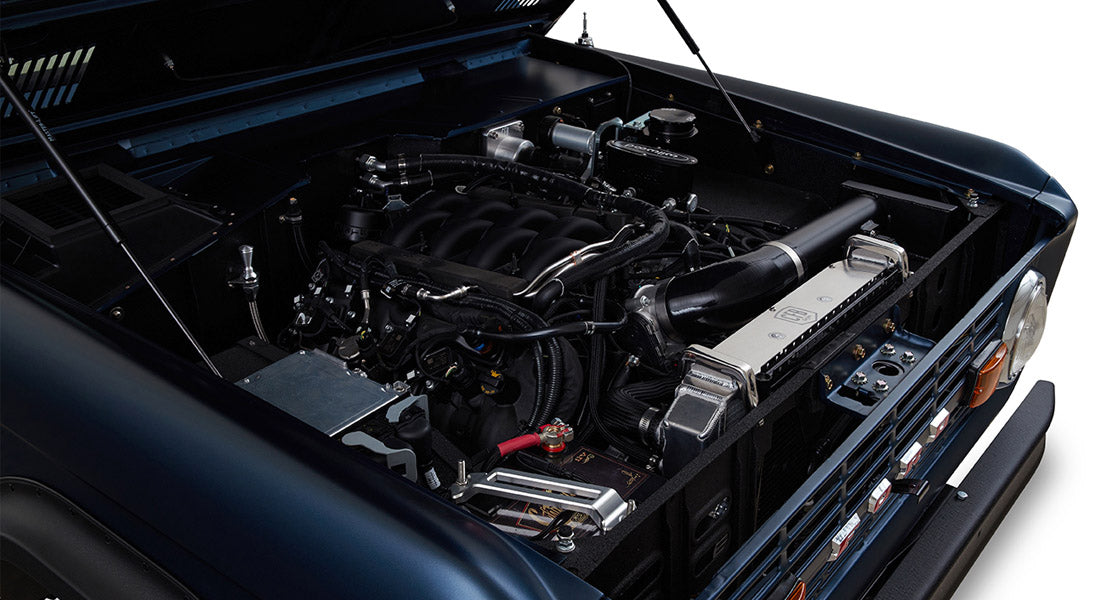 Classic Ford Bronco engine bay