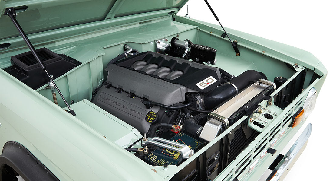 Classic Ford Bronco engine bay