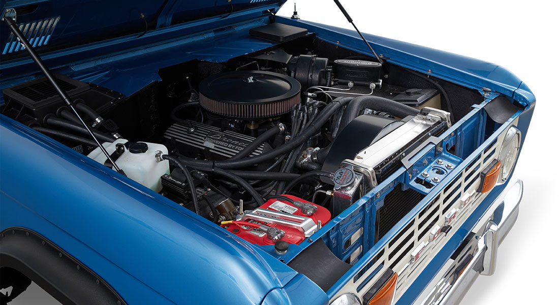 Classic Ford Bronco engine bay