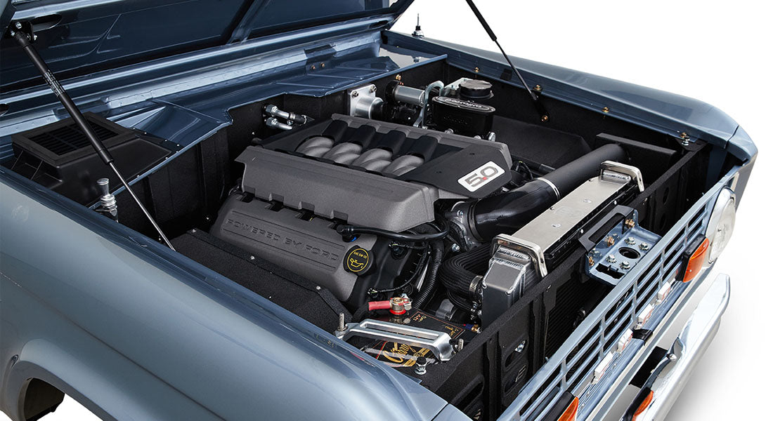 Classic Ford Bronco engine bay