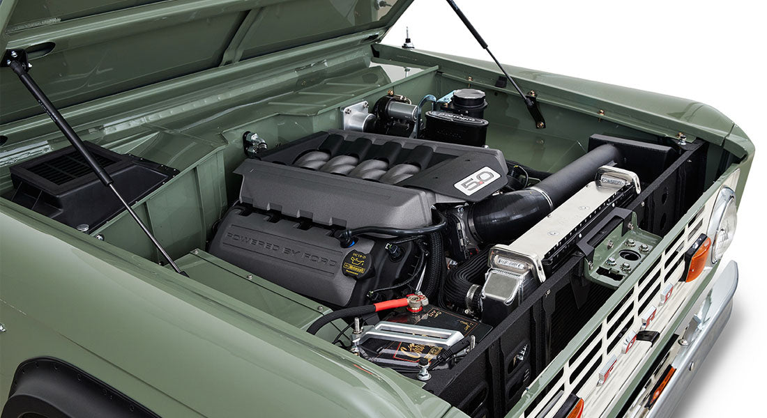 Classic Ford Bronco engine bay