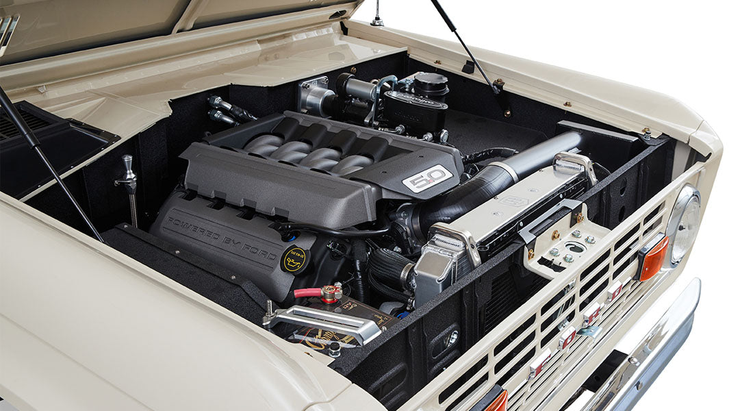 Classic Ford Bronco engine bay