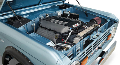 Classic Ford Bronco engine bay
