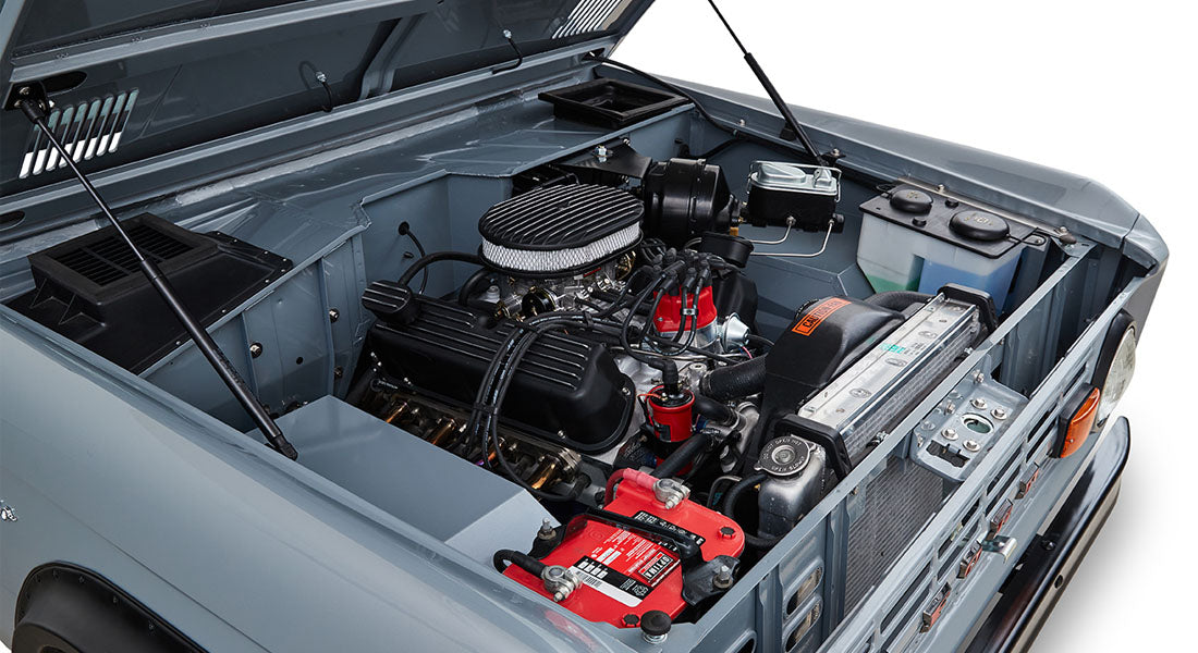 Classic Ford Bronco engine bay