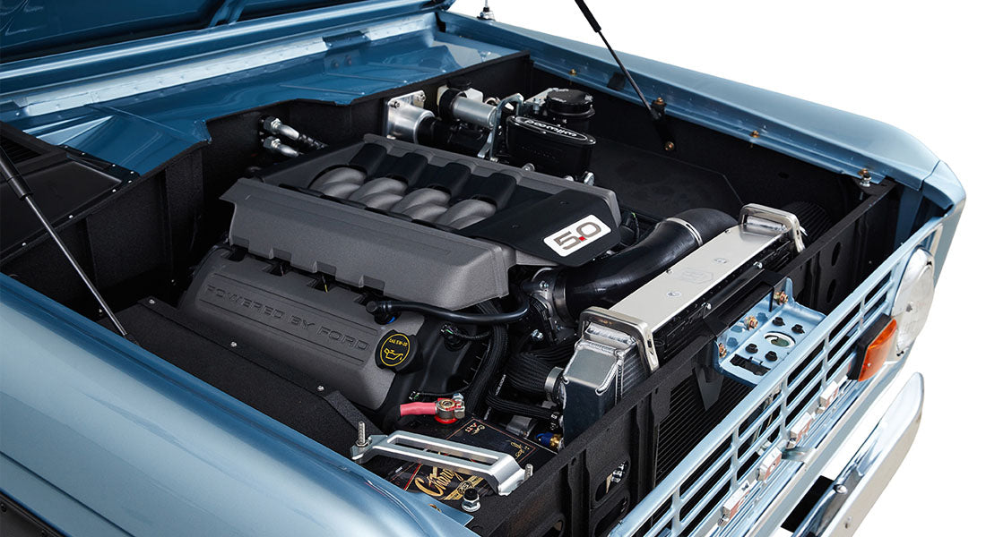 Classic Ford Bronco engine bay