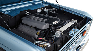 Classic Ford Bronco engine bay