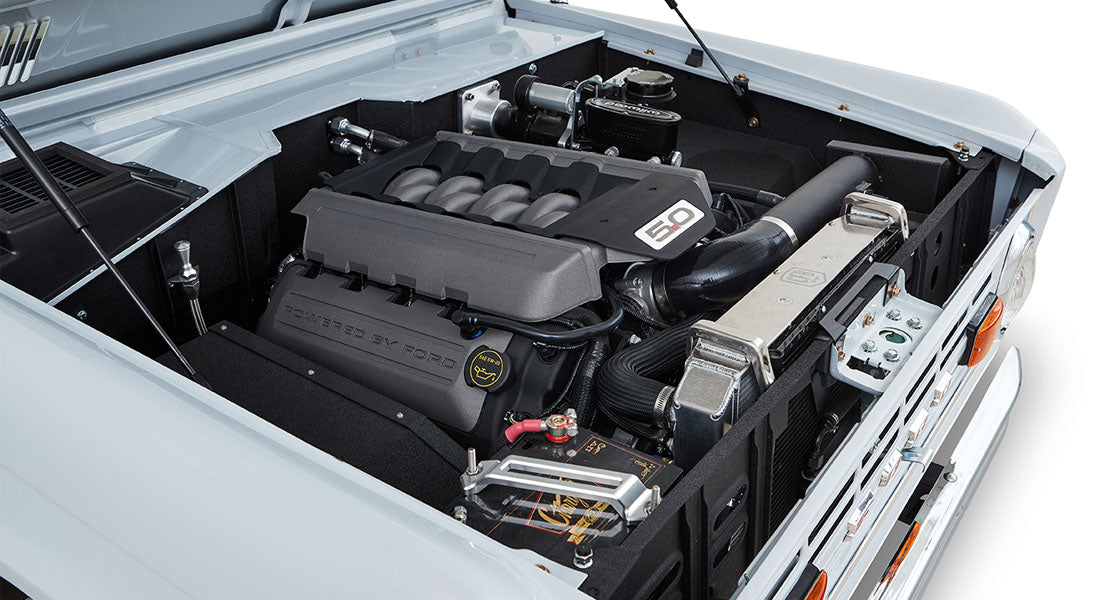 Classic Ford Bronco engine bay